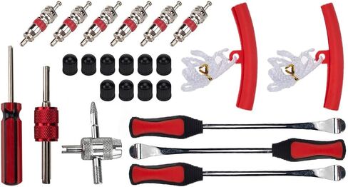 Cnonee1 Tire Lever Tool Spoons Set 24Pcs For Mountain Bike ATV Automobile Motorcycle Drop Forged Steel Red in Saudi Arabia