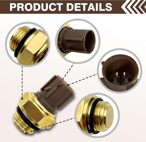 Radiator Coolant Fan Switch Water Temperature Sensor Compatible with Honda Accord 1992-2002, Civic 1992-2001, Odyssey 1995-2004, CR-V 1997-2006, TL 1995-2003, Replace OE #37760-P00-003 in Saudi Arabia