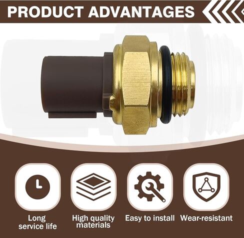 Radiator Coolant Fan Switch Water Temperature Sensor Compatible with Honda Accord 1992-2002, Civic 1992-2001, Odyssey 1995-2004, CR-V 1997-2006, TL 1995-2003, Replace OE #37760-P00-003 in Saudi Arabia