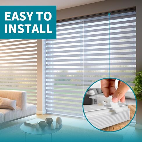 12 Pcs Vertical Blind Valance Clips – Replacement Clips for Vertical Blinds, Fits 1 1/2 Inch & 1 9/16 Inch Rails, White Plastic Dust Guard Bracket in Kuwait