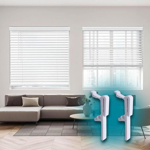 12 Pcs Vertical Blind Valance Clips – Replacement Clips for Vertical Blinds, Fits 1 1/2 Inch & 1 9/16 Inch Rails, White Plastic Dust Guard Bracket in Kuwait