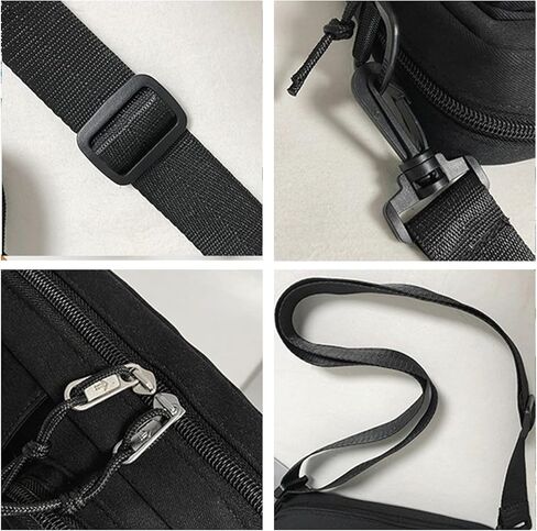 حقيبة كروس سوداء للرجال، حقيبة كتف صغيرة بحزام كتف مع سلسلة مفاتيح، حقيبة جانبية صغيرة للرجال in Kuwait