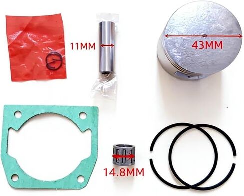 طقم اسطواني 43 مللي متر مع حشية مناسبة لـ 1E43F G455 4500 G4500 45CC ZYLINDER مجموعة مشابك حلقة المكبس in Saudi Arabia