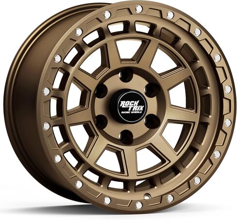RockTrix RT114 18 inch Wheel 6x139.7 6x5.5 Bolt Pattern, 18x9-12mm Offset, 4.5 Inch Backspace, fits Chevy Colorado Silverado 1500 and fits GMC Canyon Sierra 1500, Matte Black 6 Lug Rim in Saudi Arabia