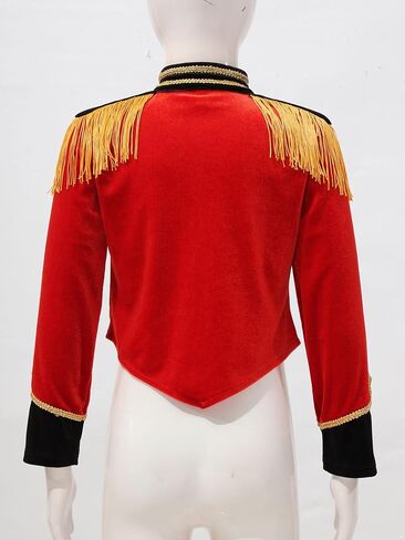 أطفال بنات الطبال موصل كبير مسيرة الفرقة طويلة الأكمام سترة معاطف لحفلة الكرنفال الأحمر 16 سنة in Kuwait