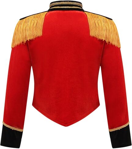 جاكيت طويل الأكمام لعازف الدرامز الرئيسي للفتيات الصغيرات لحفلات الكرنفال باللون الأحمر 8 سنوات in Kuwait
