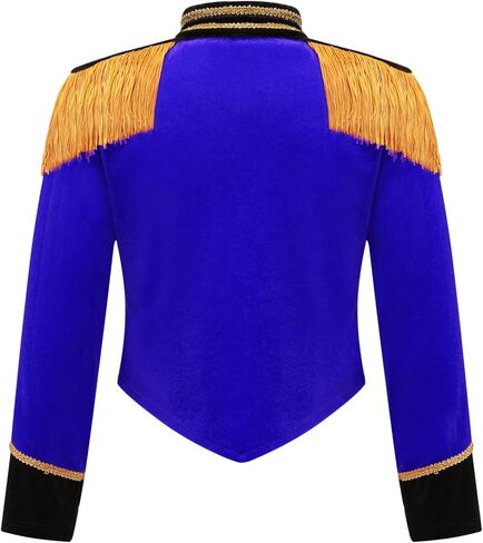 أطفال بنات الطبال موصل كبير مسيرة الفرقة طويلة الأكمام سترة Tailcoats لحفلة كرنفال الأزرق 6 سنوات in Kuwait