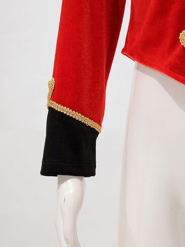 Kids Girls Circus Ringmaster Tassel Jacket Coat Tailcoats Drum Major Team Uniform for Carnival Party Red 10 Years in Saudi Arabia