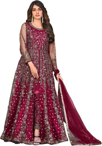 ملابس الاستقبال ثوب مخيط الهندي الباكستاني سراويل و قمصان هندية شق Anarkali ثوب الدعاوى in Kuwait