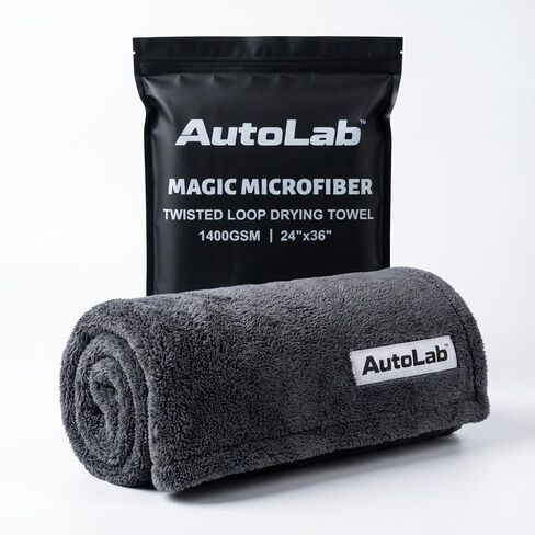 24"x36" Magic Microfiber Twisted-Loop Drying Towel, 1400GSM, Ultra Absorbent, Streak Free, Lint Free, Reusable - Car Accessories, Microfiber Cleaning Cloth - Professional Grade in Saudi Arabia