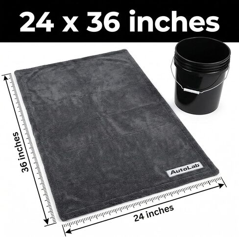 24"x36" Magic Microfiber Twisted-Loop Drying Towel, 1400GSM, Ultra Absorbent, Streak Free, Lint Free, Reusable - Car Accessories, Microfiber Cleaning Cloth - Professional Grade in Saudi Arabia