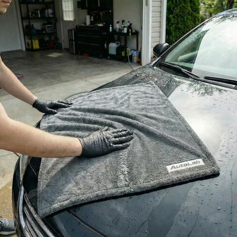 24"x36" Magic Microfiber Twisted-Loop Drying Towel, 1400GSM, Ultra Absorbent, Streak Free, Lint Free, Reusable - Car Accessories, Microfiber Cleaning Cloth - Professional Grade in Saudi Arabia