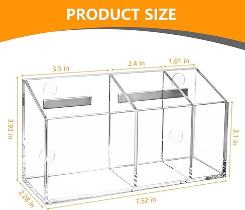 حامل قلم تحديد مغناطيسي جاف، حامل قلم تحديد مغناطيسي أكريليك مضاد للانزلاق للسبورة البيضاء، الثلاجة، ملحقات منظم خزانة مكتب ذات سعة كبيرة، كوب قلم رصاص للمدرسة المكتبية in Kuwait