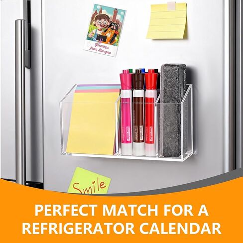 حامل قلم تحديد مغناطيسي جاف، حامل قلم تحديد مغناطيسي أكريليك مضاد للانزلاق للسبورة البيضاء، الثلاجة، ملحقات منظم خزانة مكتب ذات سعة كبيرة، كوب قلم رصاص للمدرسة المكتبية in Kuwait