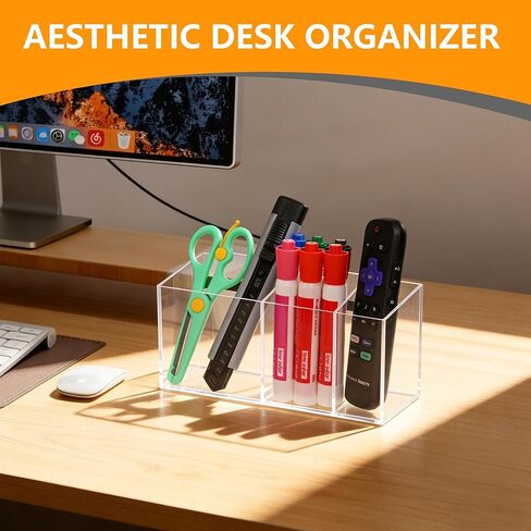 حامل قلم تحديد مغناطيسي جاف، حامل قلم تحديد مغناطيسي أكريليك مضاد للانزلاق للسبورة البيضاء، الثلاجة، ملحقات منظم خزانة مكتب ذات سعة كبيرة، كوب قلم رصاص للمدرسة المكتبية in Kuwait