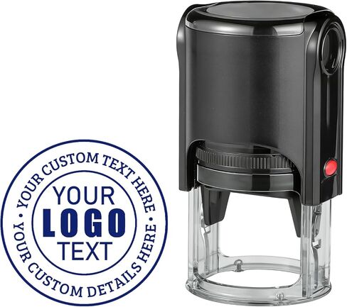 Custom Logo Stamp, Personalized Image Self-Inking Stamper, Customized Business Logo, Text & Address Stamps, 4 Sizes & 5 Ink Color Options for Professional Office Use in Kuwait