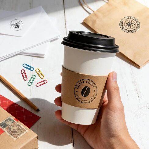 Custom Logo Stamp, Personalized Image Self-Inking Stamper, Customized Business Logo, Text & Address Stamps, 4 Sizes & 5 Ink Color Options for Professional Office Use in Kuwait
