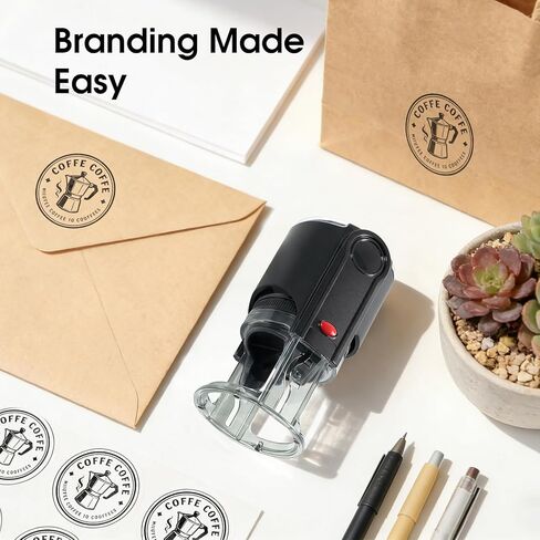 Custom Logo Stamp, Personalized Image Self-Inking Stamper, Customized Business Logo, Text & Address Stamps, 4 Sizes & 5 Ink Color Options for Professional Office Use in Kuwait