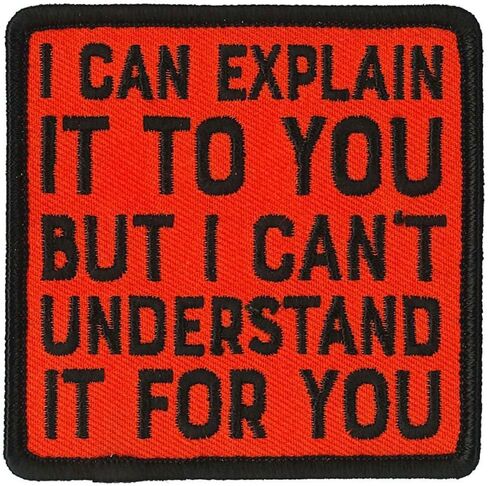 Hot Leathers PPL9825 Explain it to You 3"x 3" Patch - 3 Width x 3 Height Inches in Saudi Arabia