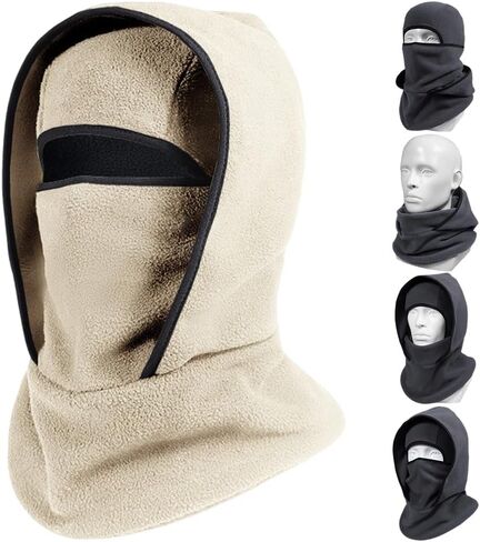 Outdoor Winter Warm Hat Neckband Integrated Cycling Mask, Sports Ski Head Face Cover, Windproof Cold Pullover Neck Mask in Saudi Arabia