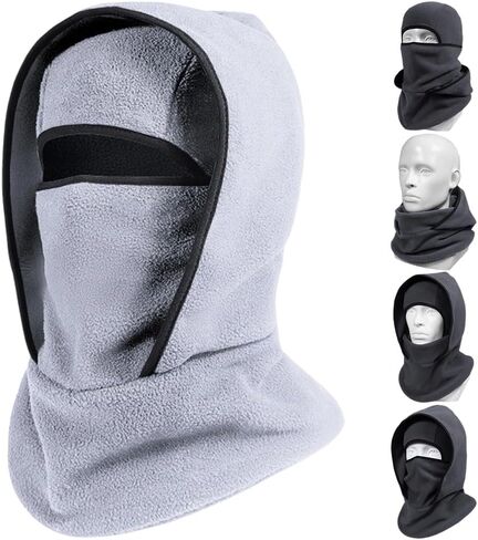 Outdoor Winter Warm Hat Neckband Integrated Cycling Mask, Sports Ski Head Face Cover, Windproof Cold Pullover Neck Mask in Saudi Arabia