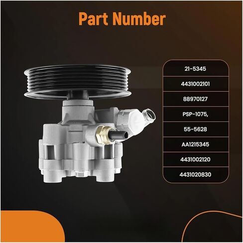 Power Steering Pump W/Pulley Compatible For Toyota Corolla 2003-2008 21-5345 4431002101 in Kuwait