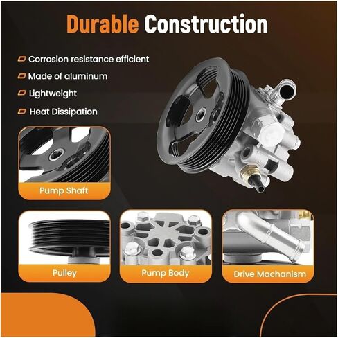 Power Steering Pump W/Pulley Compatible For Toyota Corolla 2003-2008 21-5345 4431002101 in Kuwait