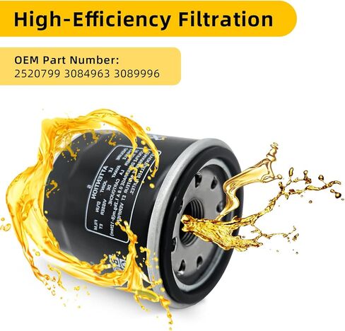 2520799 Oil Filter for Polaris Sportsman 570 500 450 400 Ranger Trail Boss 325 330 Scrambler 500 850 XP 1000 Xplorer 400L Xpedition 425 Magnum 325 Hawkeye 300 400, Replaces 3084963, 3089996 (2 PCS) in Kuwait