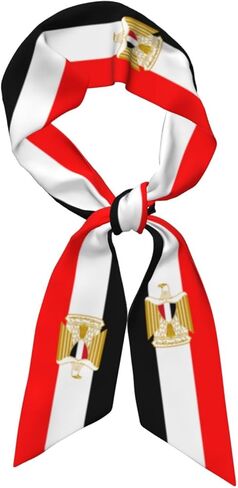 Women's Fashion Neck Scarf Egypt Egyptian Flag Lightweight Silk Head Scarf Fashion Accessory for Travel in Saudi Arabia