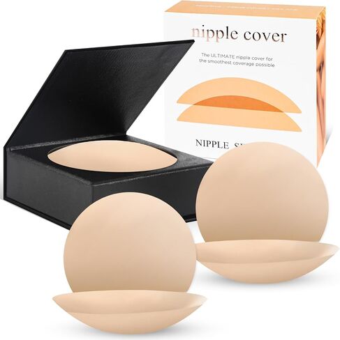 Nipple Covers for Women - Reusable Silicone Pasties for Backless Dresses, Comfortable & Invisible Coverage(2 Pairs) in Saudi Arabia