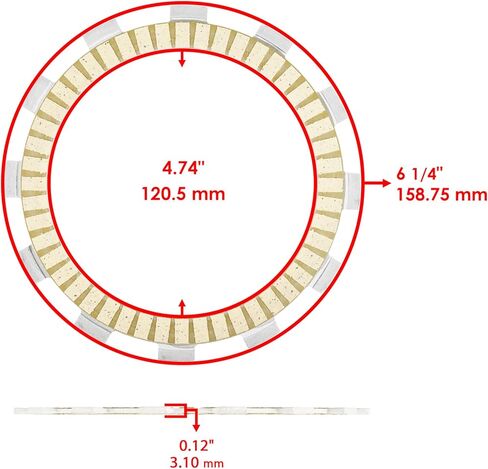 استبدال لوحات الصلب الاحتكاك مخلب الربيع ومجموعة طوقا لسوزوكي DR650SE 1996-2022 Mod-C26C-57956 in Kuwait