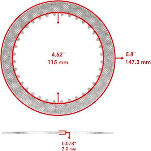استبدال لوحات الصلب الاحتكاك مخلب الربيع ومجموعة طوقا لسوزوكي DR650SE 1996-2022 Mod-C26C-57956 in Kuwait