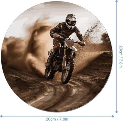 حصيرة ماوس دائرية موتوكروس مقاس 7.8 × 7.8 بوصة، لوحة ماوس ذات ملمس ممتاز مع قاعدة مطاطية مضادة للانزلاق، لوحة ماوس مكتبية مرحة للاستخدام المكتبي والمنزلي in Kuwait