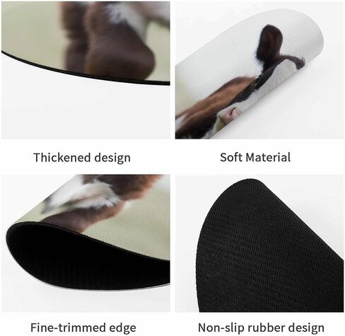 Cow Round Mouse Mat 7.8 X 7.8 Inch Premium-Textured Mouse Pad with Non-Slip Rubber Base Funny Desk Mousepad for Office and Home Use in Saudi Arabia