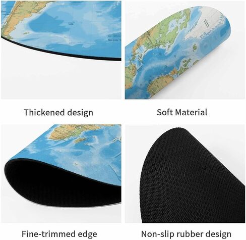 World Map Round Mouse Mat 7.8 X 7.8 Inch Premium-Textured Mouse Pad with Non-Slip Rubber Base Funny Desk Mousepad for Office and Home Use in Saudi Arabia