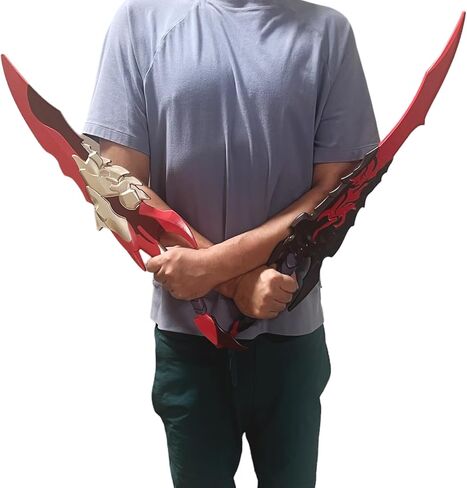 LALAPORT 2 Pcs Set Medieval Fantasy S Leveling Kamish Wrath Foam Dagger for Cosplay, Collection, Roleplaying, Prop, Costume, Christmas in Saudi Arabia