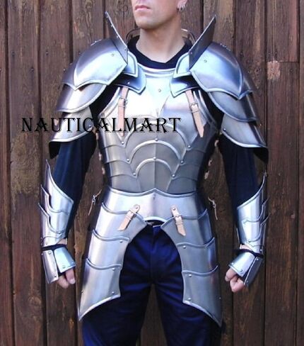 NauticalMart Medieval Knight Reenactment Steel Armour Breastplate with Arm Set | Collectible Gift, Perfect for Christmas & Holiday Gifting in Saudi Arabia