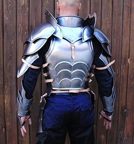 NauticalMart Medieval Knight Reenactment Steel Armour Breastplate with Arm Set | Collectible Gift, Perfect for Christmas & Holiday Gifting in Saudi Arabia
