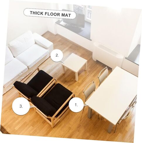 Vaguelly PVC Floor Mat Hard Floor Protector for Office and Home Scratch-Resistant Furniture Mat for Desk and Chair Use in Saudi Arabia