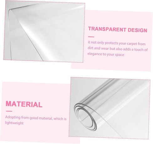 Transparent PVC Floor Mat -Skid Desk Mat for Carpet Hard Floors Smooth for Home Office Use in Saudi Arabia