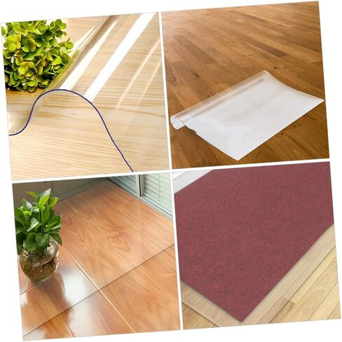 Transparent PVC Floor Mat Rug Protector for Floor Office Chair Mat for Rolling Chairs Non- in Kuwait