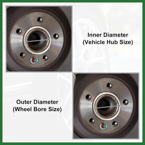 Motoforti 2pcs OD 78.1mm to ID 60.1mm Aluminium Alloy Car Hub Centric Rings Wheel Bore Center Spacer Long-Lasting in Saudi Arabia