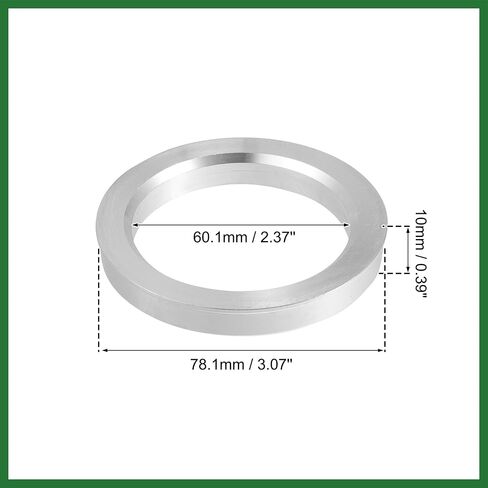 Motoforti 2pcs OD 78.1mm to ID 60.1mm Aluminium Alloy Car Hub Centric Rings Wheel Bore Center Spacer Long-Lasting in Saudi Arabia
