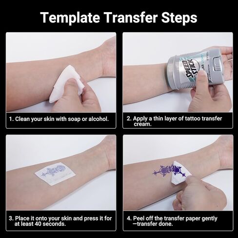 طابعة ORGBRO Tattoo Stencil، طابعة نقل الوشم الحراري X8 مع 30 قطعة من ورق النقل، A4/A5/A6 آلة وشم لاسلكية 3 في 1 لفناني الوشم والمبتدئين، متوافقة مع الهاتف/الكمبيوتر اللوحي/الكمبيوتر الشخصي in Kuwait