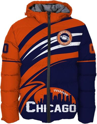 Mens Football American Football Personalized Puffer Jacket Plus Size Apparel Down Jacket Custom Name Number Logo S-5XL in Saudi Arabia