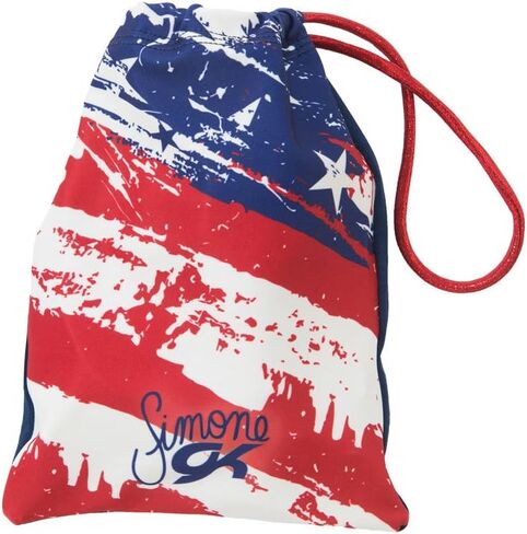 GK Gymnastics Simone Biles Leotard and Grip Bag Set - Red, White and Blue Bundle Size Adult Large in Kuwait