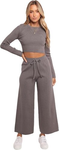Petal & Pup Women's Ayers Long Sleeve Set - Charcoal Grey in Saudi Arabia