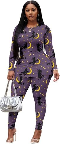 TODIYADDU Workout Sets for Women Oversized Leggings Sets Long Sleeve Top & High Waist Pants Tracksuit S-5XL in Saudi Arabia