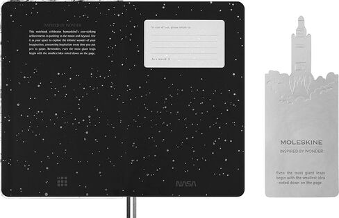 إصدار محدود من Moleskine دفتر ملاحظات "سطح القمر" مستوحى من ناسا، غطاء صلب، كبير (5 بوصة × 8.25 بوصة)، مسطر/مسطر، رمادي فاتح، 176 صفحة in Kuwait