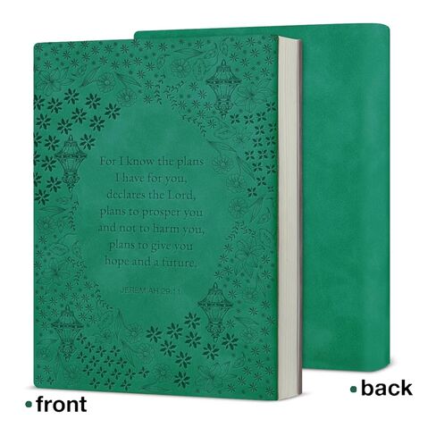 Dark Green Floral Christian Journal Religious Bible Verse Notebook Spiritual Gifts for Women Catholic, for I Know the Plans Dark Green Journal Notebook in Saudi Arabia
